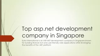 asp.net development company in Singapore