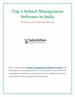 Get the Best Top 5 School Management Software in India