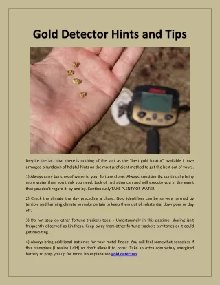 gold detectors