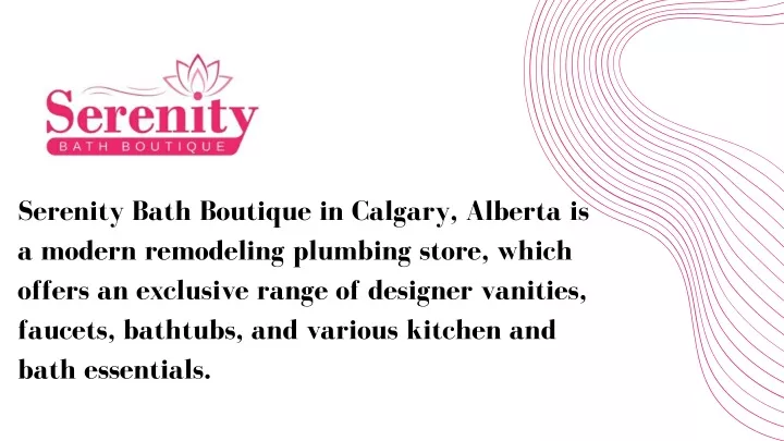 serenity bath boutique in calgary alberta