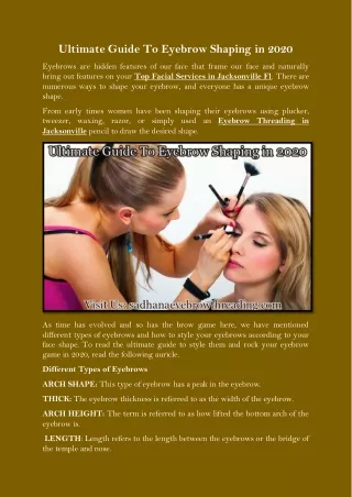 ultimate guide to eyebrow shaping in 2020