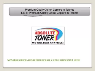 Premium Quality Xerox Copiers in Toronto