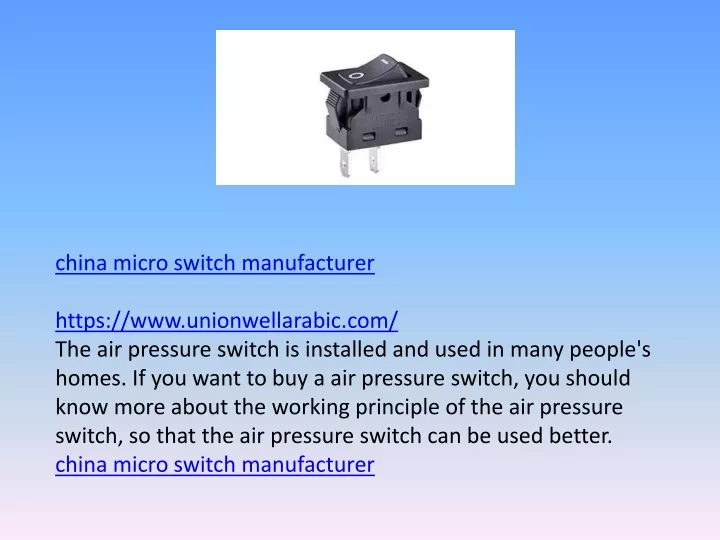 china micro switch manufacturer https