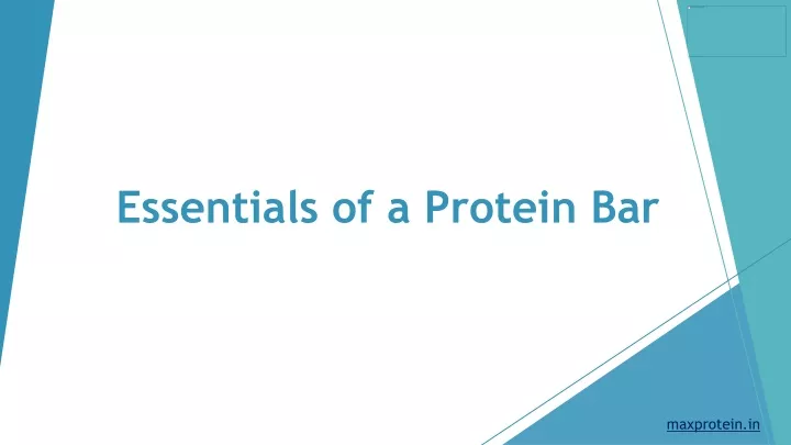 essentials of a protein bar