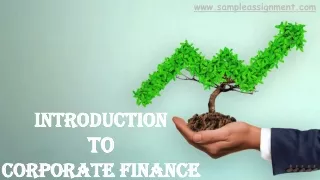 Online Corporate Finance Assignment Help & Writing Service