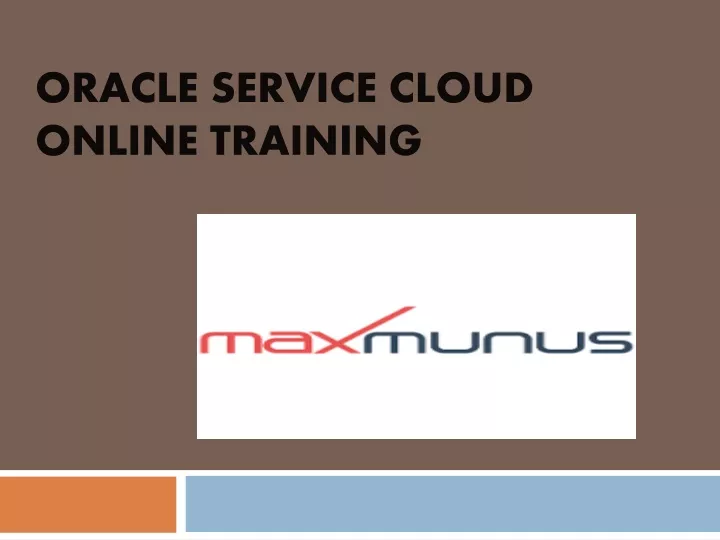 oracle service cloud online training