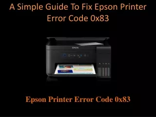 a simple guide to fix epson printer error code