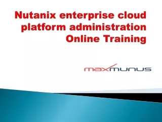 nutanix enterprise cloud platform administration online training