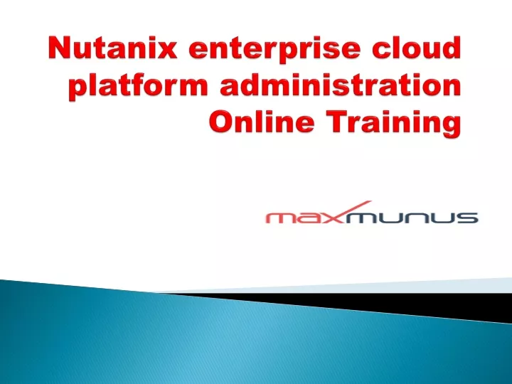 nutanix enterprise cloud platform administration online training