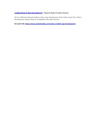 leading node js app development express node