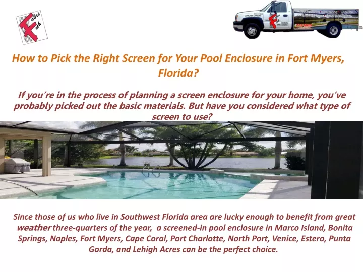 how to pick the right screen for your pool