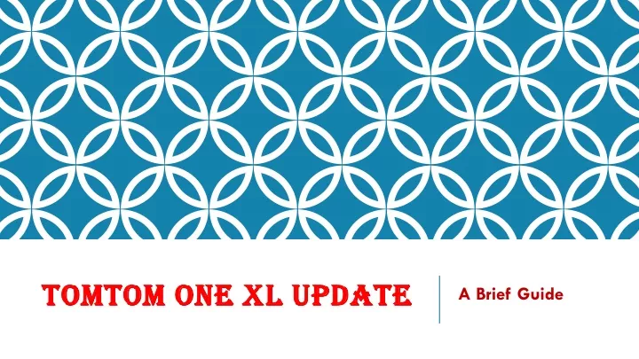 tomtom one xl update