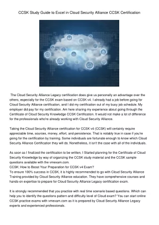 ccsk study guide to excel in cloud security