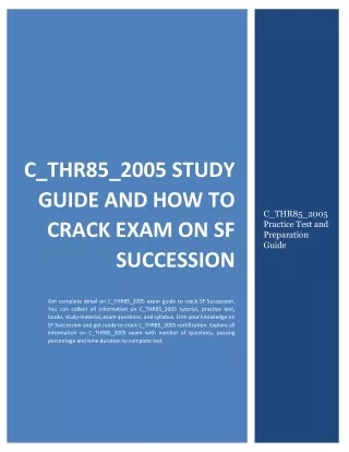 c thr85 2005 study guide and how to crack exam