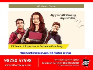 NID Masters Courses