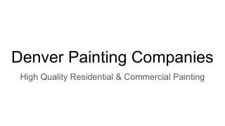 Commercial Painters