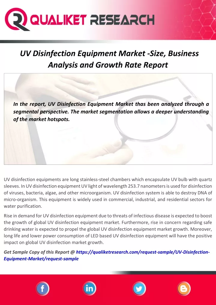 uv disinfection equipment market size business
