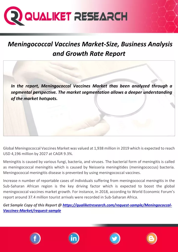meningococcal vaccines market size business