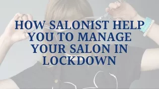 how salonist help you to manage your salon