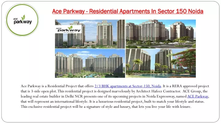 ace parkway residential apartments in sector 150 noida