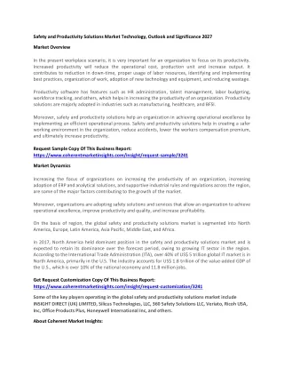 safety and productivity solutions market