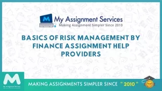 Basics Of Risk Management By Finance Assignment Help Providers