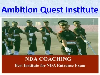NDA Written Exam Coaching in Chandigarh