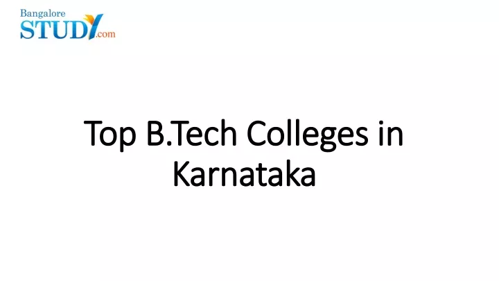 top b tech colleges in karnataka