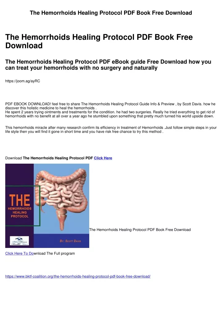 the hemorrhoids healing protocol pdf book free
