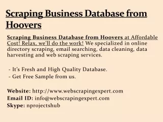 scraping business database from hoovers