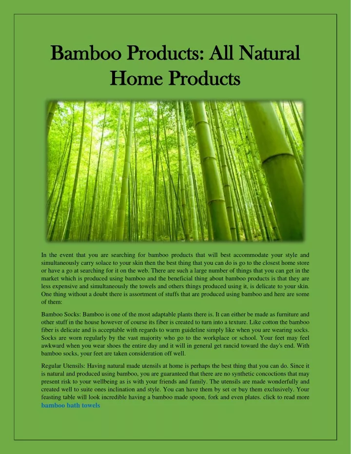 bamboo products all natural bamboo products