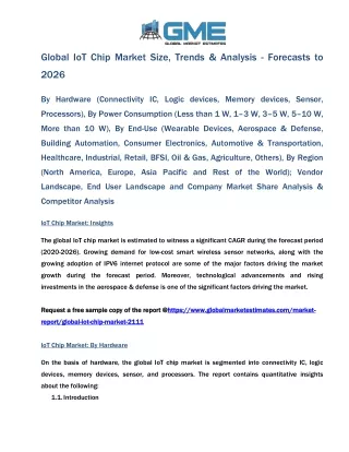 global iot chip market size trends analysis
