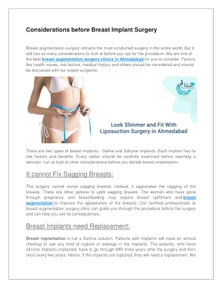 Breast Implant Clinic in Ahmedabad | Breast Augmentation Surgery