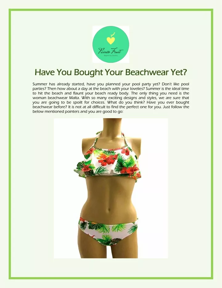have you bought your beachwear yet have