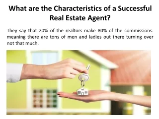 What are the Characteristics of a Successful Real Estate Agent?