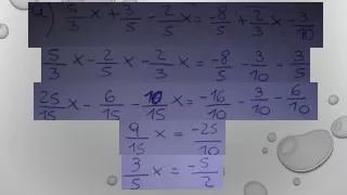 Ecuaciones con números racionales (ejemplos)