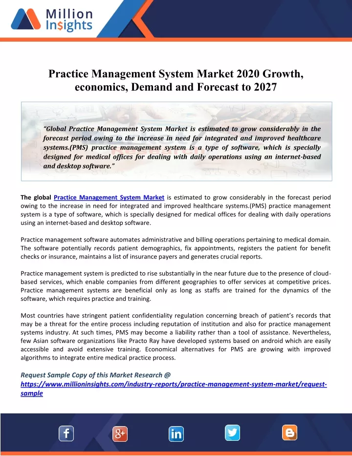 practice management system market 2020 growth
