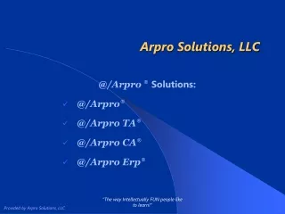 arpro solutions llc