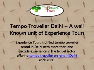 Online Bus and Tempo Traveller Booking in Delhi