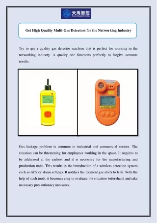 get high quality multi gas detectors