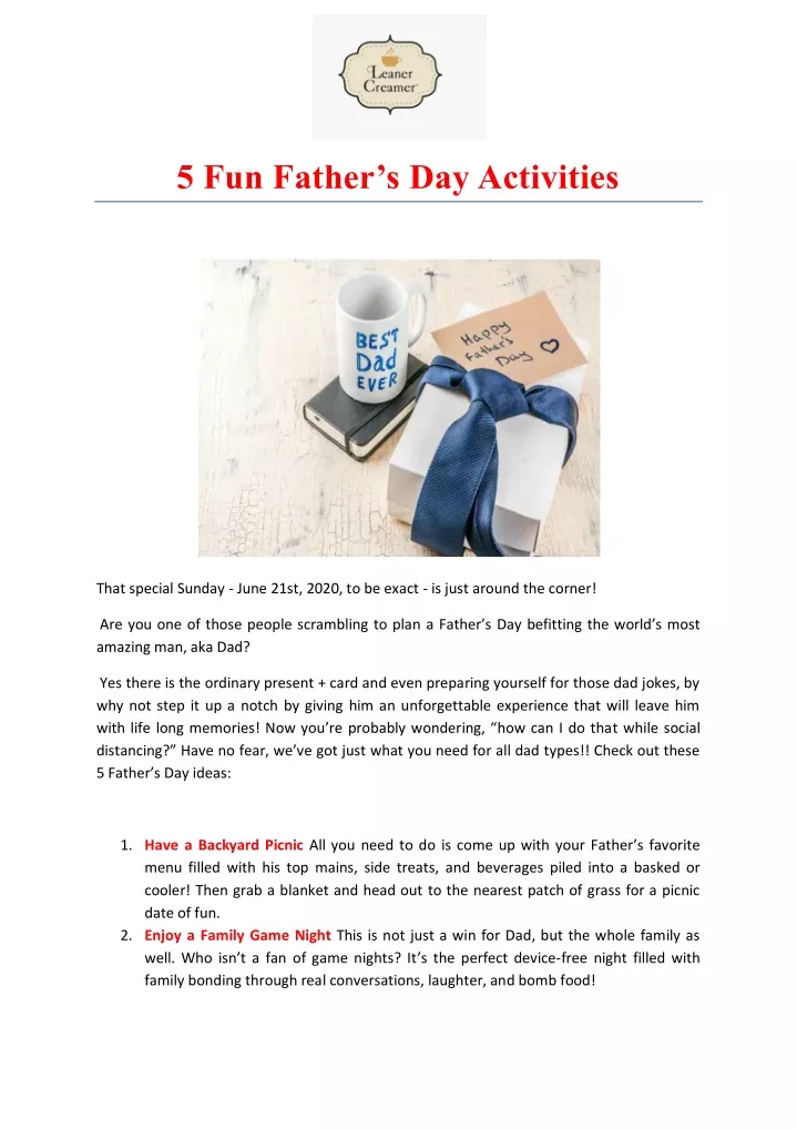 5 fun father s day activities