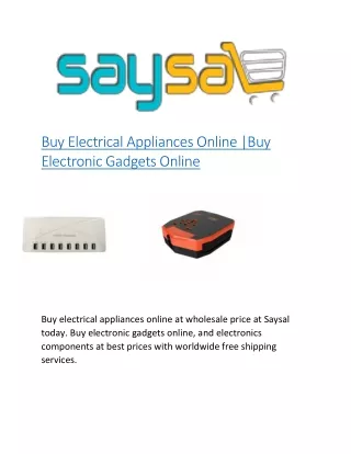 buy electrical appliances online