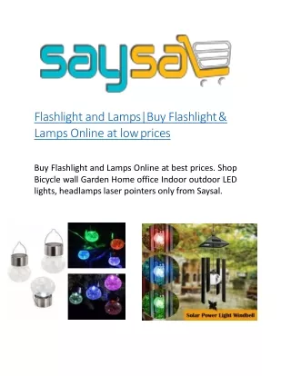 Buy Flashlight and Lamps Online