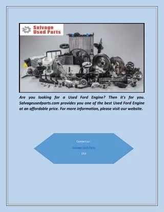 Used Ford Engine | Salvageusedparts
