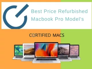 Best Price Refurbished Macbook Pro Model's