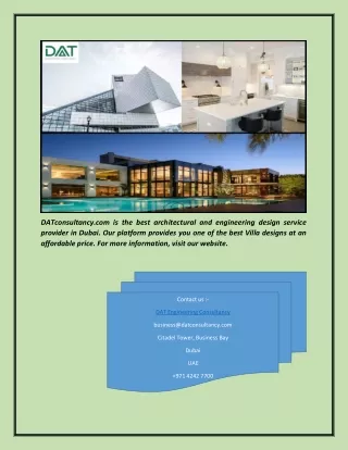 Villa design in Dubai | DATconsultancy.com
