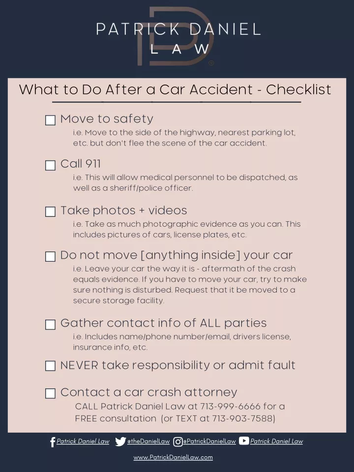 what to do after a car accident checklist
