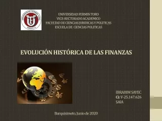 EVOLUCION HISTORICA DE LAS FINANZAS