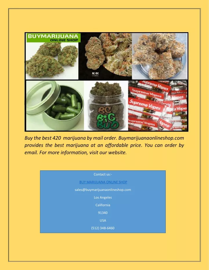 buy the best 420 marijuana by mail order