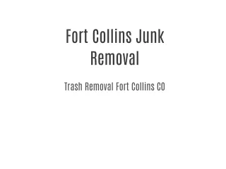 Fort Collins Junk Removal | 970-438-0007